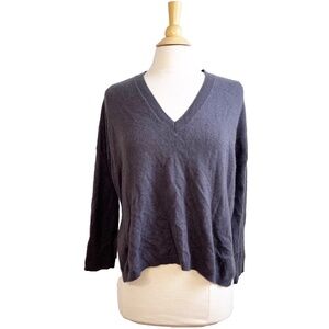 360 Cashmere Pullover Sweater Relaxed Fit Extra Small XS Dark Purple Plum